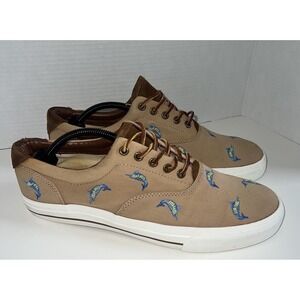 Polo Ralph Lauren Dock Boat Fish Canvas Oxford Sneakers Mens Size 12